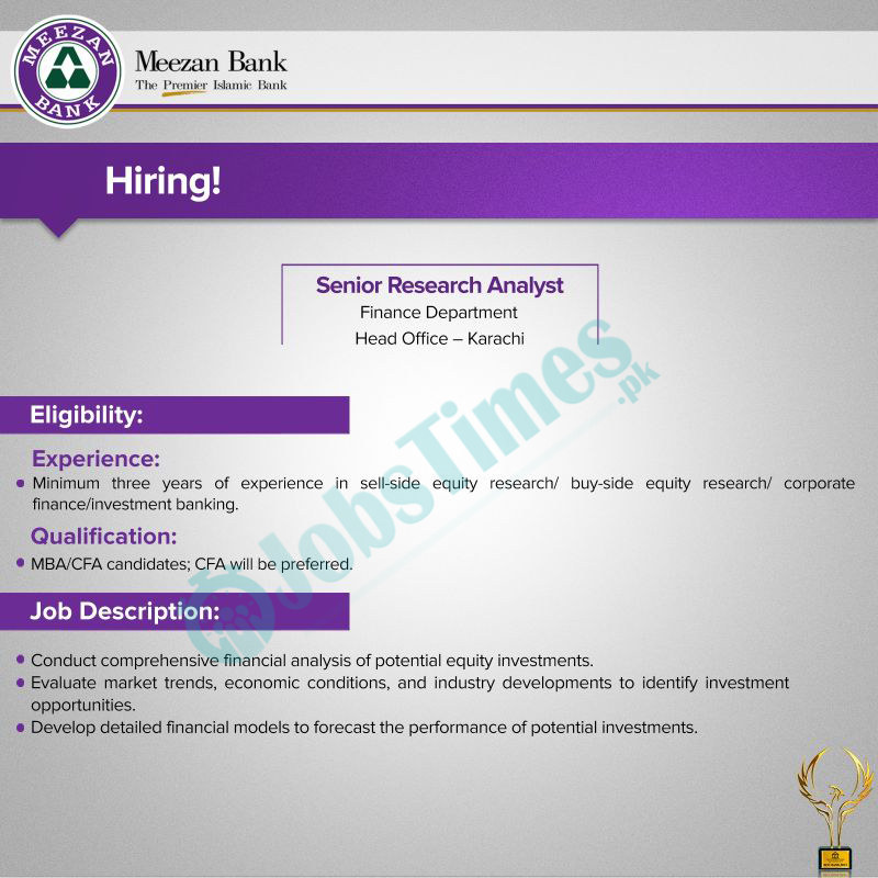 Meezan Bank Jobs 2024