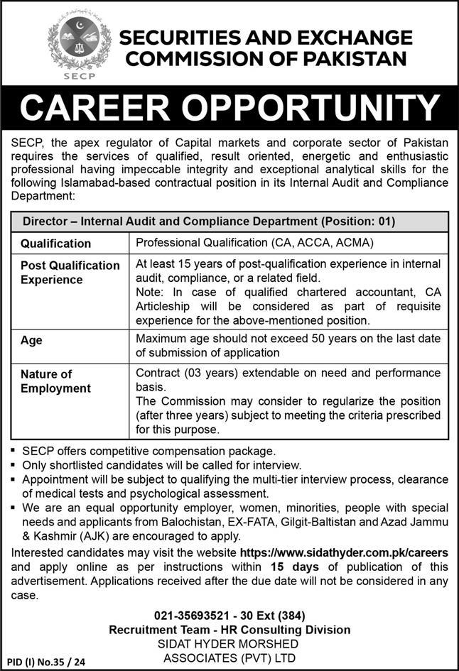 SECP Jobs 2024