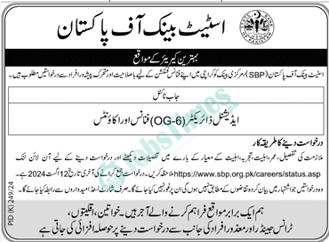 State Bank of Pakistan SBP Jobs 2024