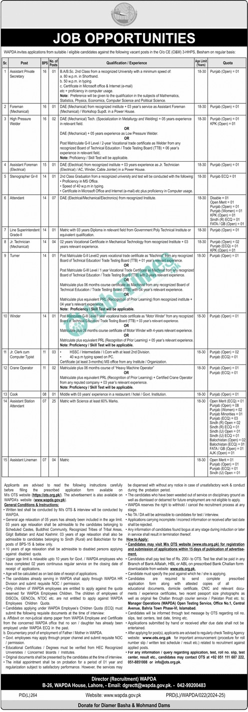 WAPDA Jobs 2024