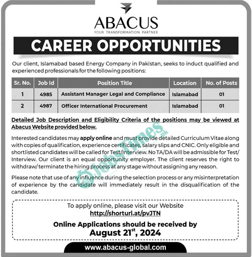 Abacus Global Jobs 2024