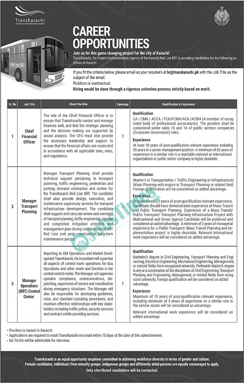 TransKarachi Jobs 2024