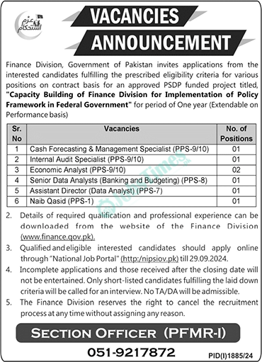 Finance Division Jobs 2024