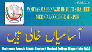 Mohtarma Benazir Bhutto Shaheed Medical College Mirpur jobs