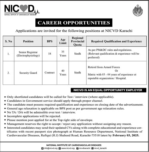 NICVD Jobs 2025